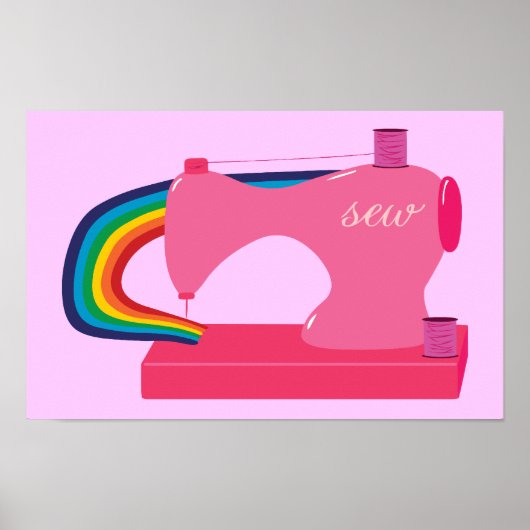 Rainbow-Nähmaschine Poster (Vorne)