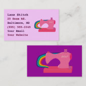 Rainbow-Nähmaschinen-Visitenkarten Visitenkarte (Vorne/Hinten)