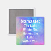 Rainbow Namaste Magnet (Vorderseite/Rückseite)