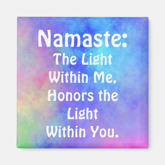 Rainbow Namaste Magnet (Vorne)