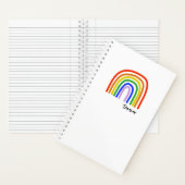 Rainbow NAME Herz Colorful Artisan Fun Kinder Notizblock (Innen)
