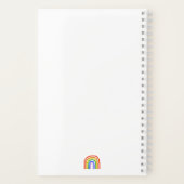 Rainbow NAME Herz Colorful Artisan Fun Kinder Notizblock (Rückseite)