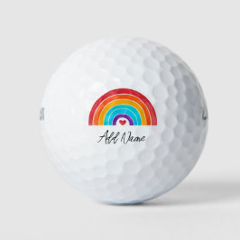 Rainbow - Name hinzufügen Golfball