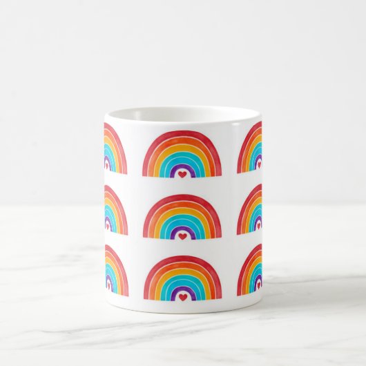 Rainbow - Name hinzufügen Kaffeetasse (Mittel)