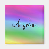 Rainbow Name Magnet (Vorne)