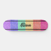 Rainbow Name Skateboard (Horizontal)