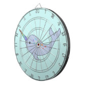 Rainbow Narwhal Dartboard Dartscheibe (Vorderseite rechts)