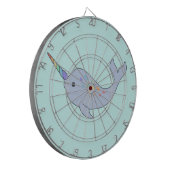 Rainbow Narwhal Dartboard Dartscheibe (Vorderseite Links)