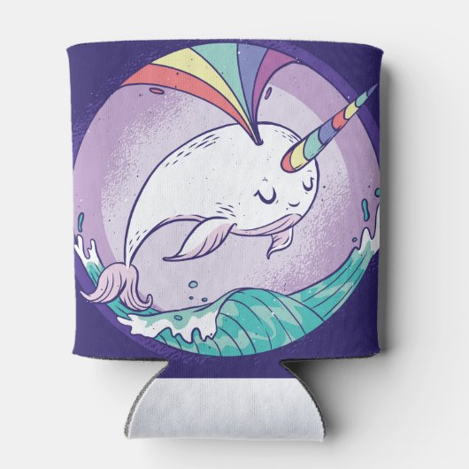 Rainbow Narwhal Dosenkühler (Rückseite)