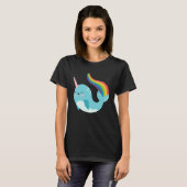 Rainbow Narwhal for Girls Cute Narwhale Graphic T-Shirt (Vorne ganz)