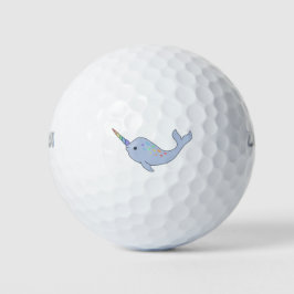 Rainbow Narwhal Golf Balls Golfball