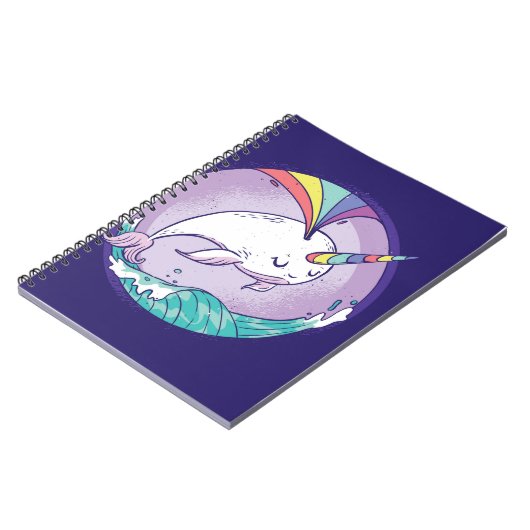 Rainbow Narwhal Notizblock (Linke Seite)