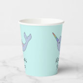 Rainbow Narwhal Paper Cups Pappbecher (Links)