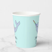 Rainbow Narwhal Paper Cups Pappbecher (Rechts)
