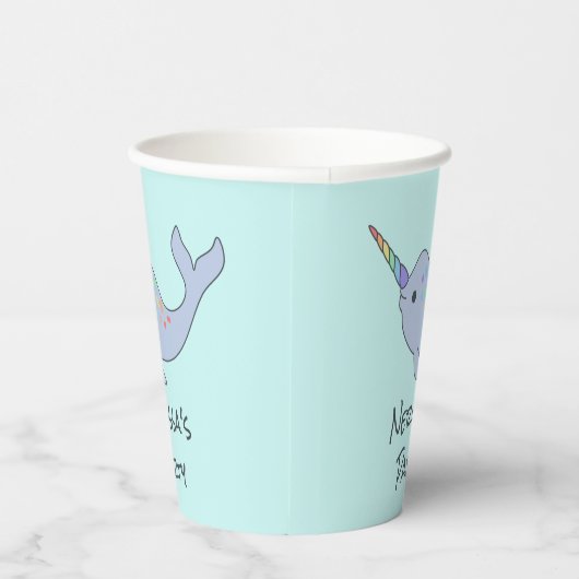 Rainbow Narwhal Paper Cups Pappbecher (Rechts)