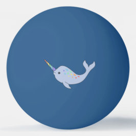 Rainbow Narwhal Ping Pong Ball Tischtennisball