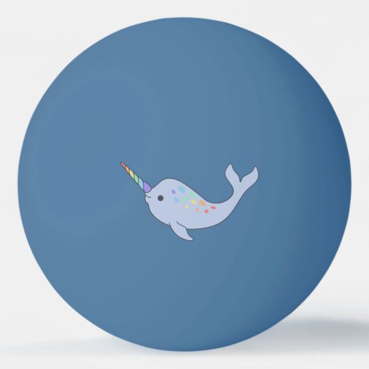 Rainbow Narwhal Ping Pong Ball Tischtennisball (Vorderseite)