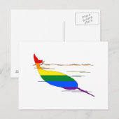 Rainbow Narwhal Postkarte (Vorne/Hinten)