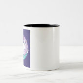 Rainbow Narwhal Zweifarbige Tasse (Mittel)