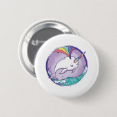 Rainbow Narwhale Button (Vorne & Hinten)