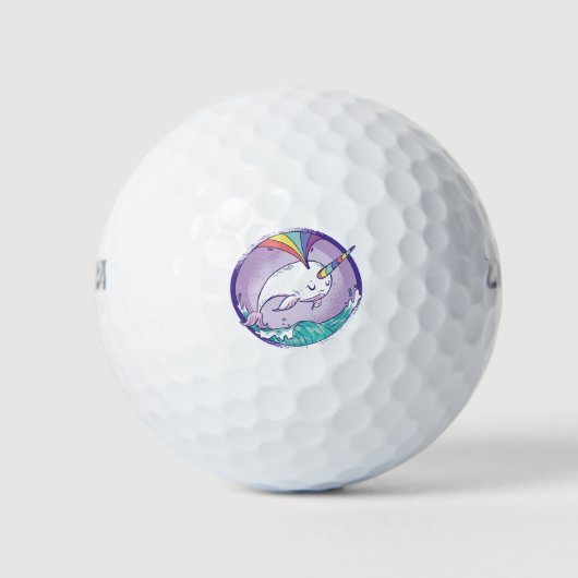 Rainbow Narwhale Golfball (Vorderseite)