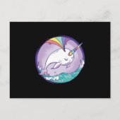 Rainbow Narwhale Postkarte (Vorderseite)