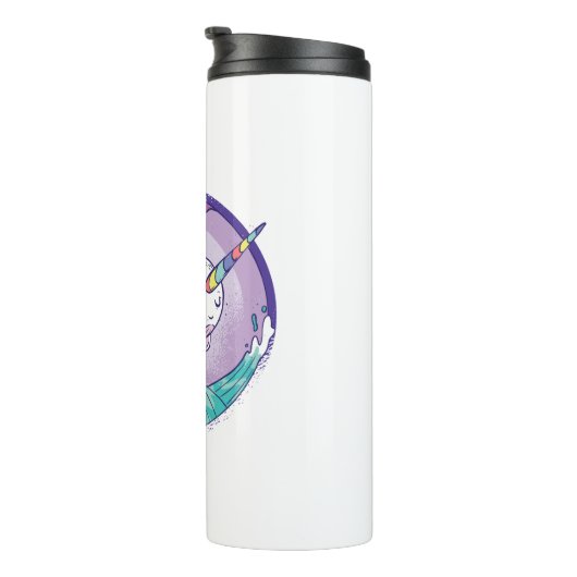 Rainbow Narwhale Thermosbecher (Nach rechts gedreht)