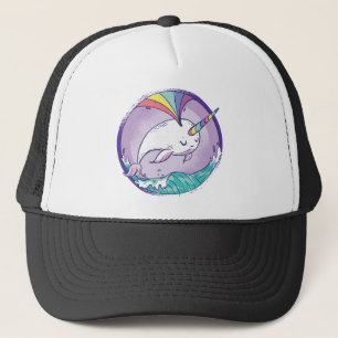 Rainbow Narwhale Truckerkappe