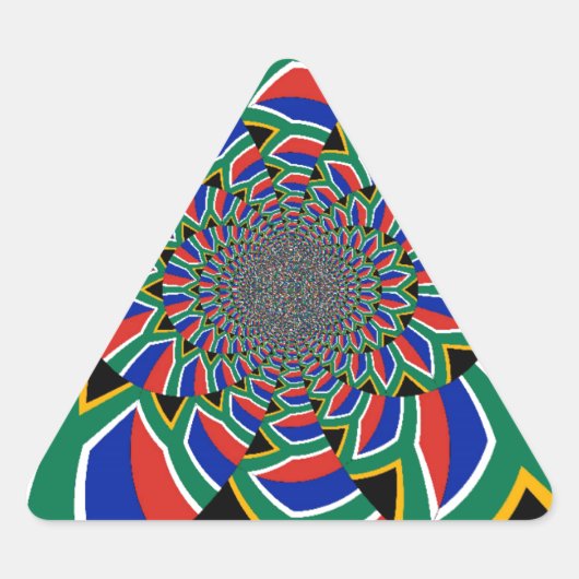 Rainbow Nation: Vibranding South Africa Art Print Dreieckiger Aufkleber (Vorderseite)