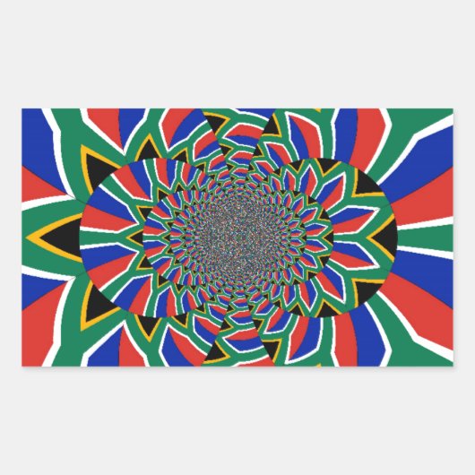 Rainbow Nation: Vibranding South Africa Art Print Rechteckiger Aufkleber (Vorderseite)