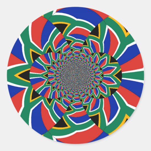 Rainbow Nation: Vibranding South Africa Art Print Runder Aufkleber (Vorderseite)