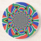 Rainbow Nation: Vibranding South Africa Art Print Sandstein Untersetzer (Vorne)