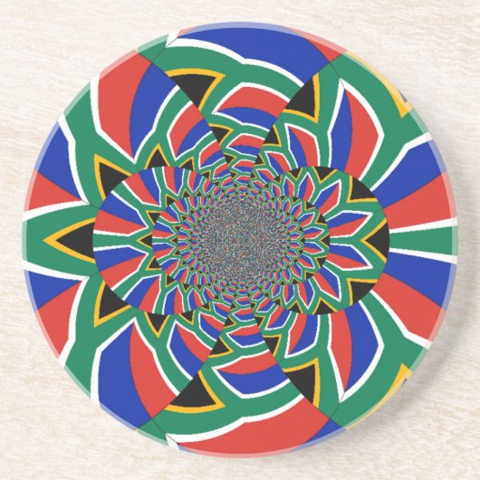 Rainbow Nation: Vibranding South Africa Art Print Sandstein Untersetzer (Vorne)