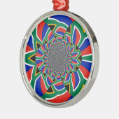 Rainbow Nation: Vibranding South Africa Art Print Silbernes Ornament (Links)