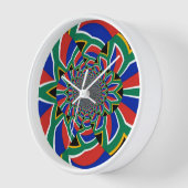 Rainbow Nation: Vibranding South Africa Art Print Wanduhr (Winkel)