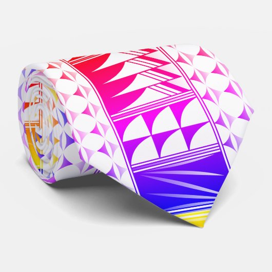 Rainbow Native Feather Segen Krawatte (Gerollt)