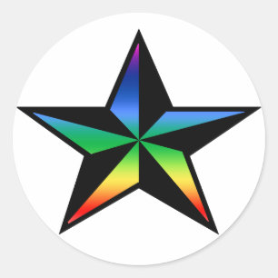 Rainbow Nautic Star Sticker