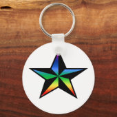 Rainbow Nautical Star Schlüsselanhänger (Vorderseite)