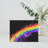 Rainbow Nebula Vector Rainbow Postkarte (Stehend Vorderseite)