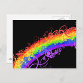 Rainbow Nebula Vector Rainbow Postkarte (Vorne/Hinten)