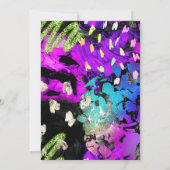 Rainbow Neon Abstrakt Glitzer Quinceanera Einladung (Rückseite)