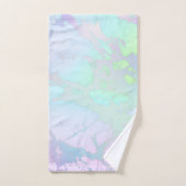 Rainbow Neon Iridescent Metallic Glitzer Marmor Badhandtuch Set (Handtuch)