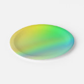 Rainbow Neon Party Teller (Schrägansicht)