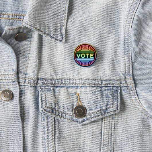 Rainbow Neon Vote Sign Button (Beispiel)