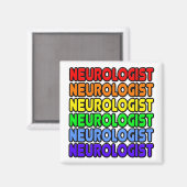 Rainbow Neurologist Magnet (Vorderseite/Rückseite)