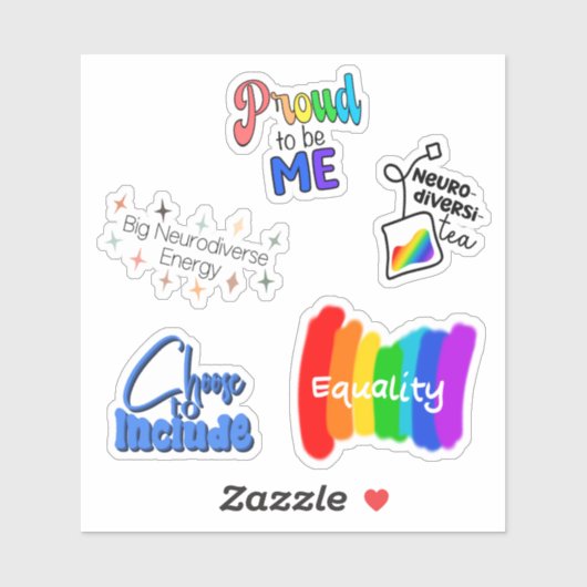 Rainbow NeuroVielfalt Aufkleber (Blatt)
