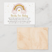 Rainbow Neutral Gold Pastel Baby Buy Request Begleitkarte (Vorne/Hinten)