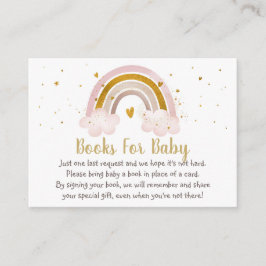 Rainbow Neutral Gold Pastel Baby Buy Request Begleitkarte