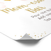 Rainbow Neutral Gold Pastel Baby Dusche Mimosa Bar Poster (Ecke)