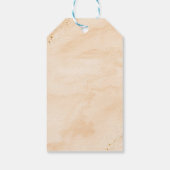 Rainbow Neutral Gold Pastel Baby Dusche Vielen Dan Geschenkanhänger (Rückseite)